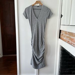 MONROW grey v neck t-shirt dress